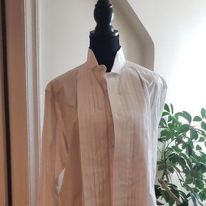 White men's tuxedo shirt